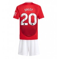 Maglie da calcio Manchester United Diogo Dalot #20 Prima Maglia Bambino 2024-25 Manica Corta (+ Pantaloni corti)